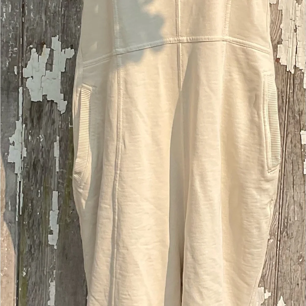 Anthropologie daily practice horizon wide leg knit Jumpsuit in pearl - Picture 12 of 13
